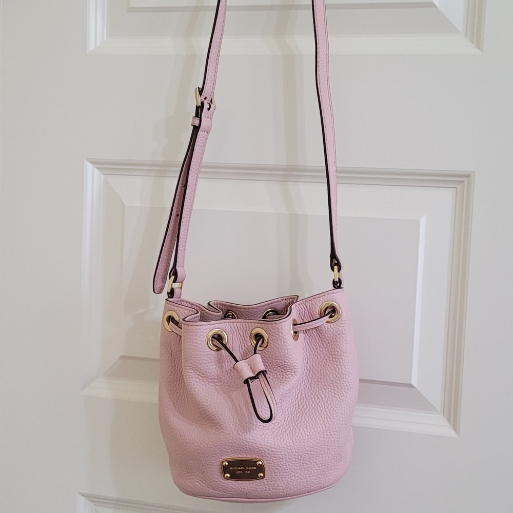 Michael Kors Phoebe Small Faux Leather Bucket Bag.